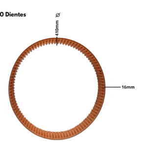 Correa dentada 16 x 410