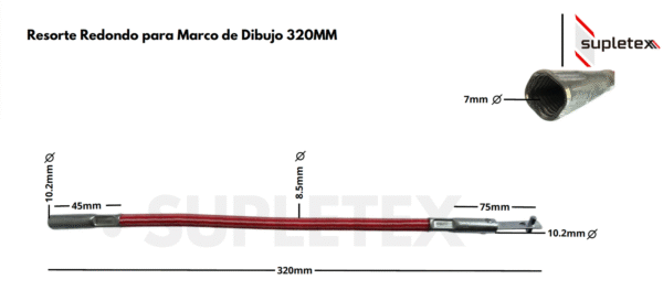 Resorte redondo para marco de dibujo 320MM