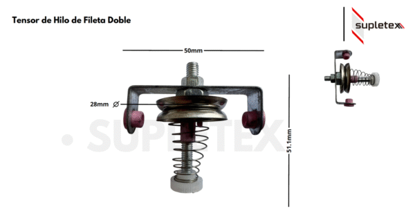 Tensor de hilo de fileta doble