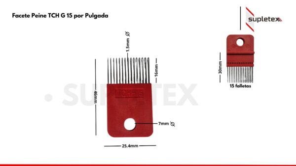Facete Peine TCH G 15 por Pulgada