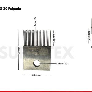 Facete Peine OMM G 20 Pulgada