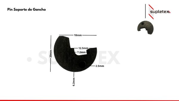 Pin soporte de gancho