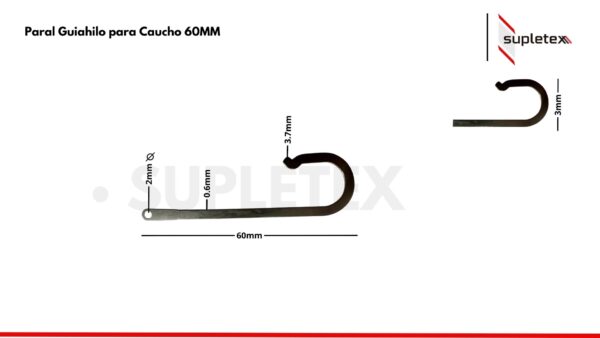 Paral Guiahilo para Caucho 60MM