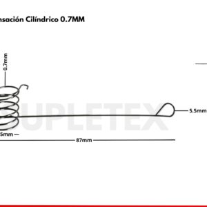 Resorte de compensación cilíndrico 0.7MM