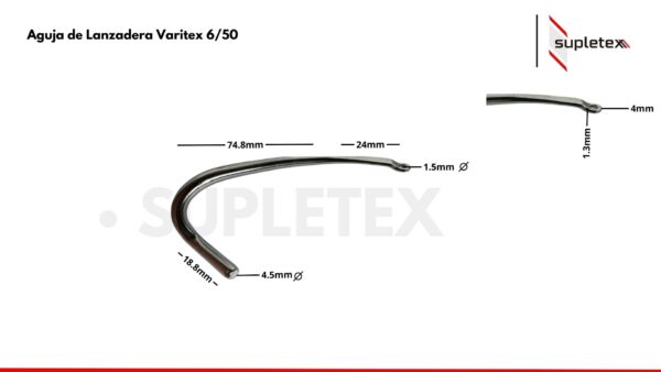 Aguja de lanzadera varitex 6/50