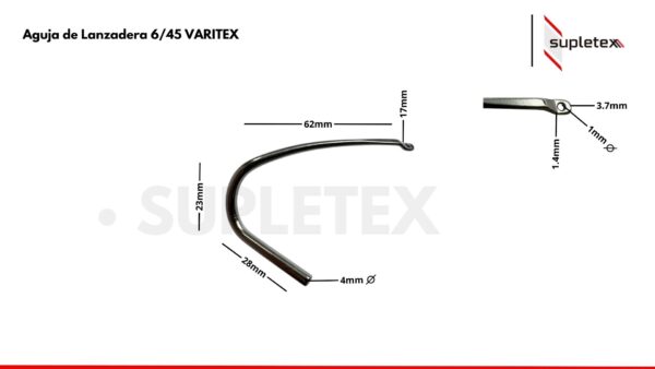 Aguja de lanzadera 6/45 VARITEX
