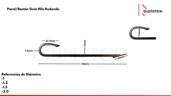 Paral/Bastón Guía Hilo Redondo